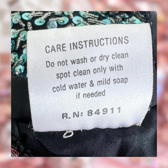 Vintage Cocktail Dress ⚡️ 1980s⚡️ Midi ⚡️ 100% Silk - 80s Beaded Dress - Picture 8 of 8